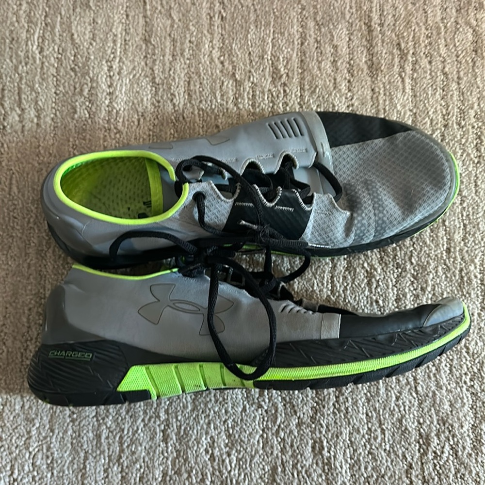 grey and green under armour